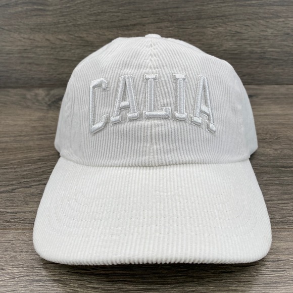 Calia Accessories - CALIA Anniversary Cap Womens OSFM Cloud Cover White Corduroy Adjustable Hat